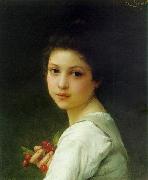 Charles-Amable Lenoir, Portrait of a young girl with cherries